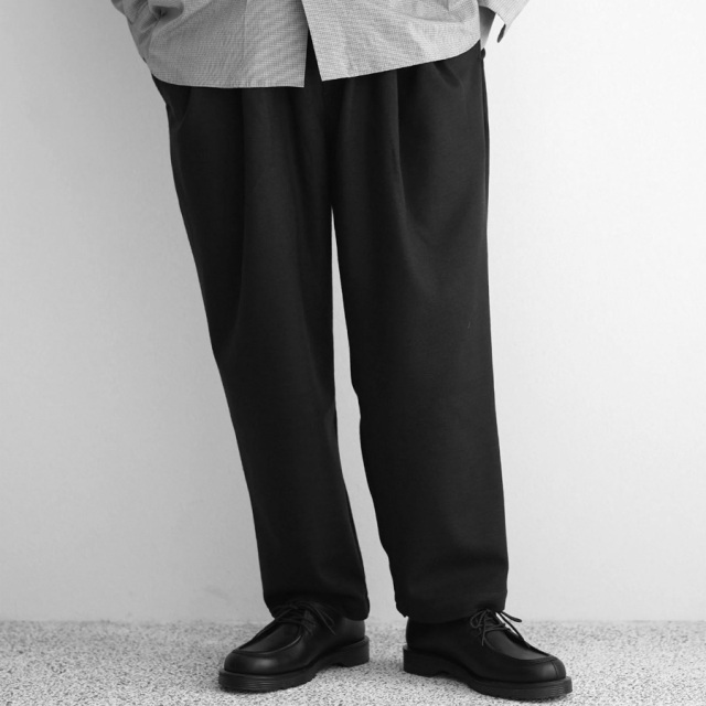 still by hand 通販,still by hand 東京取り扱い店舗,スティルバイハンド,Wool jersey two tuck pants, CS04253