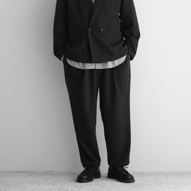still by hand 通販,still by hand 東京取り扱い店舗,スティルバイハンド,Wool jersey two tuck pants, CS04253