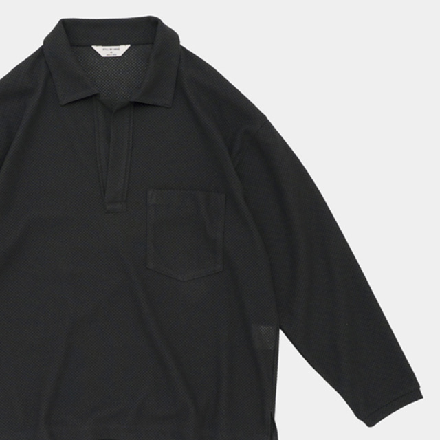 still by hand 通販,still by hand 東京取り扱い店舗,スティルバイハンド,cs08261,Moss stitch skipper shirt