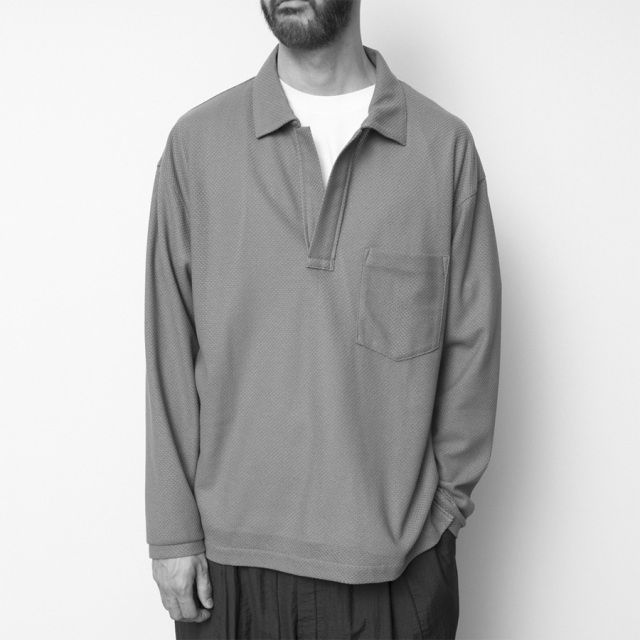 still by hand 通販,still by hand 東京取り扱い店舗,スティルバイハンド,cs08261,Moss stitch skipper shirt