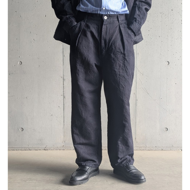 still by hand 通販,still by hand 東京取り扱い店舗,スティルバイハンド,DN02261,Hemp mixed denim pants
