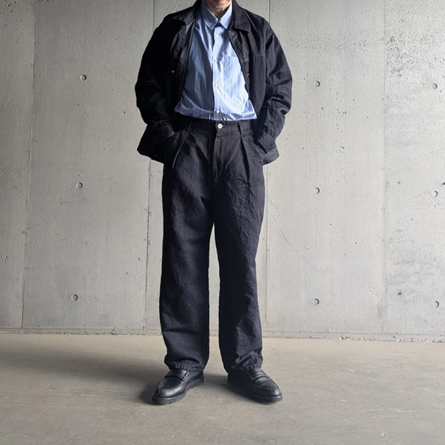 still by hand 通販,still by hand 東京取り扱い店舗,スティルバイハンド,DN02261,Hemp mixed denim pants
