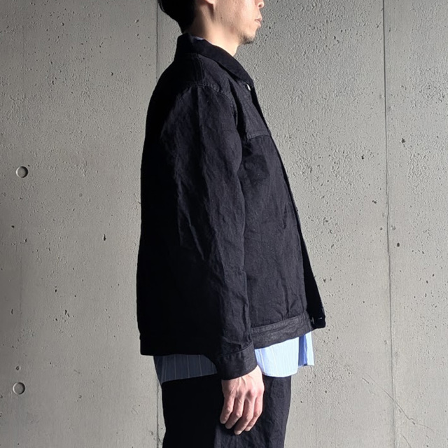 still by hand 通販,still by hand 東京取り扱い店舗,スティルバイハンド,DN01261,Hemp mixed denim blouson