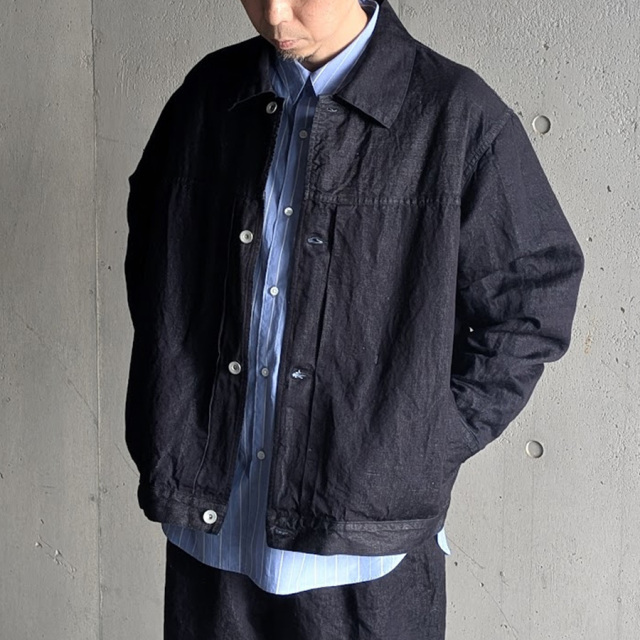still by hand 通販,still by hand 東京取り扱い店舗,スティルバイハンド,DN01261,Hemp mixed denim blouson