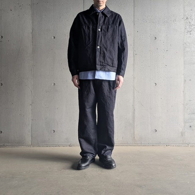 still by hand 通販,still by hand 東京取り扱い店舗,スティルバイハンド,DN01261,Hemp mixed denim blouson