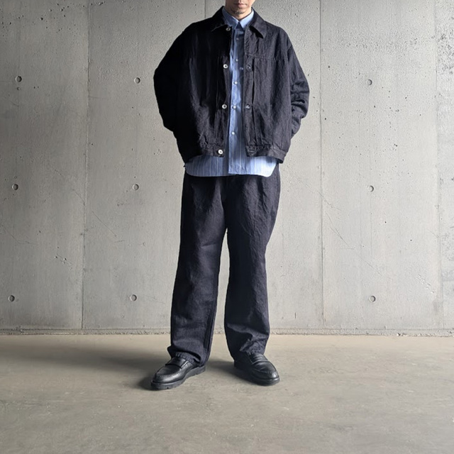 still by hand 通販,still by hand 東京取り扱い店舗,スティルバイハンド,DN01261,Hemp mixed denim blouson