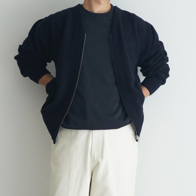 still by hand 通販,still by hand 東京取り扱い店舗,still by hand,スティルバイハンド,kn03243,Zip up cardigan