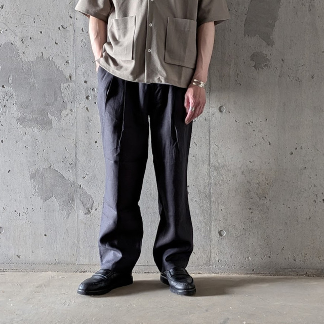 still by hand 通販,still by hand 東京取り扱い店舗,スティルバイハンド,PT02262,inen 2tuck Tapered Pants