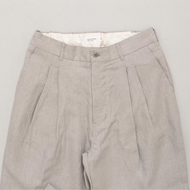 still by hand 通販,still by hand 東京取り扱い店舗,スティルバイハンド,PT02262,inen 2tuck Tapered Pants