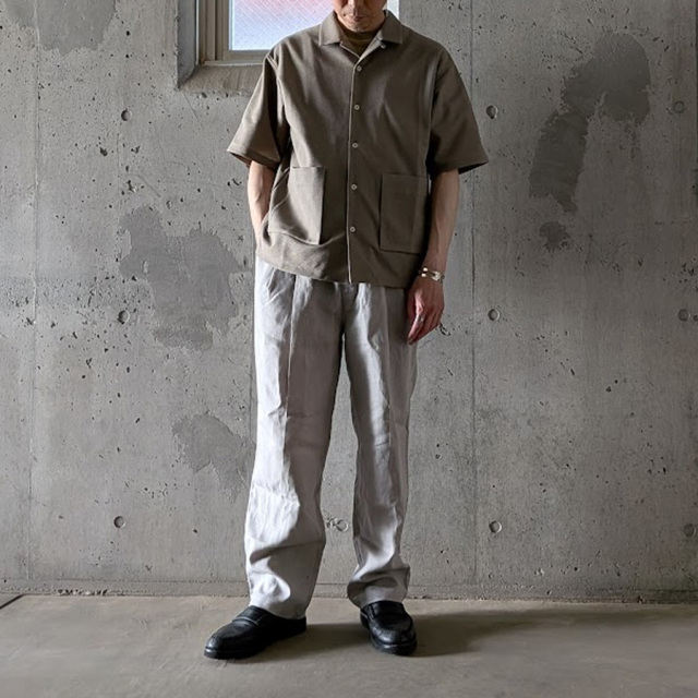 still by hand 通販,still by hand 東京取り扱い店舗,スティルバイハンド,PT02262,inen 2tuck Tapered Pants