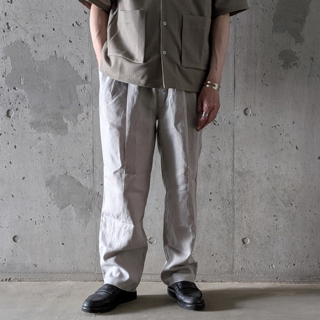 still by hand 通販,still by hand 東京取り扱い店舗,スティルバイハンド,PT02262,inen 2tuck Tapered Pants