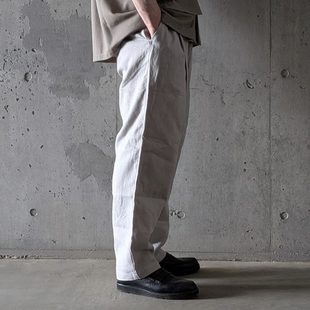 still by hand 通販,still by hand 東京取り扱い店舗,スティルバイハンド,PT02262,inen 2tuck Tapered Pants