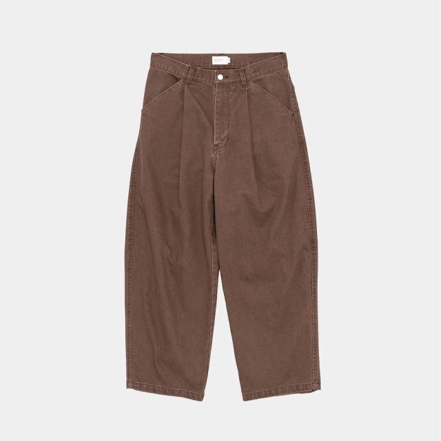 STILL BY HAND [ PT03254 ] 12oz Color Denim Pants (BROWN)(INK BLACK)