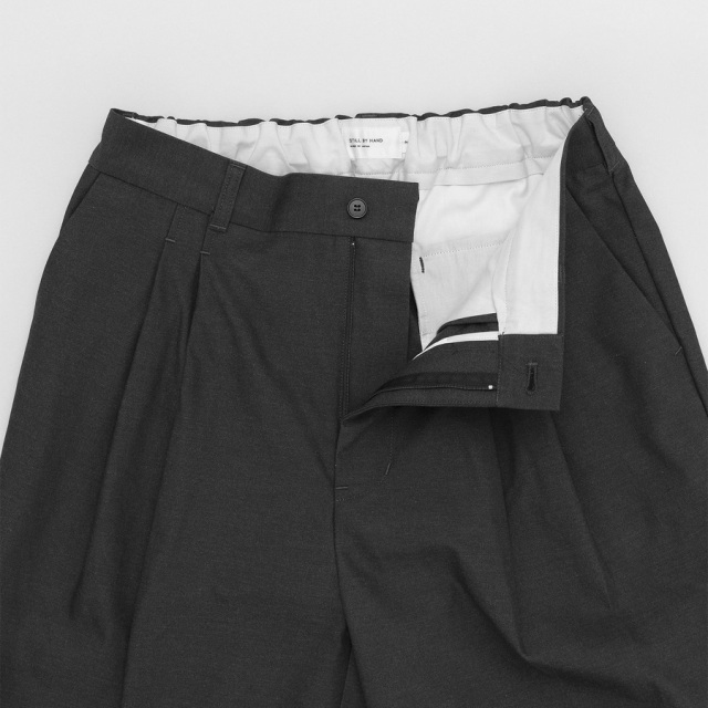 still by hand 通販,still by hand 東京取り扱い店舗,スティルバイハンド, Deep tuck pressed pants,PT06253