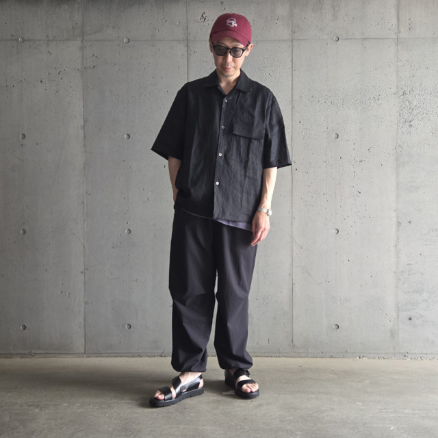 still by hand 通販,still by hand 東京取り扱い店舗,SH03252,French Linen Open Collar Shirts