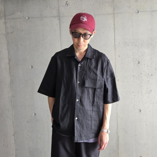 still by hand 通販,still by hand 東京取り扱い店舗,SH03252,French Linen Open Collar Shirts