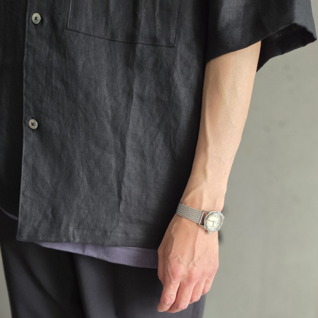 still by hand 通販,still by hand 東京取り扱い店舗,SH03252,French Linen Open Collar Shirts