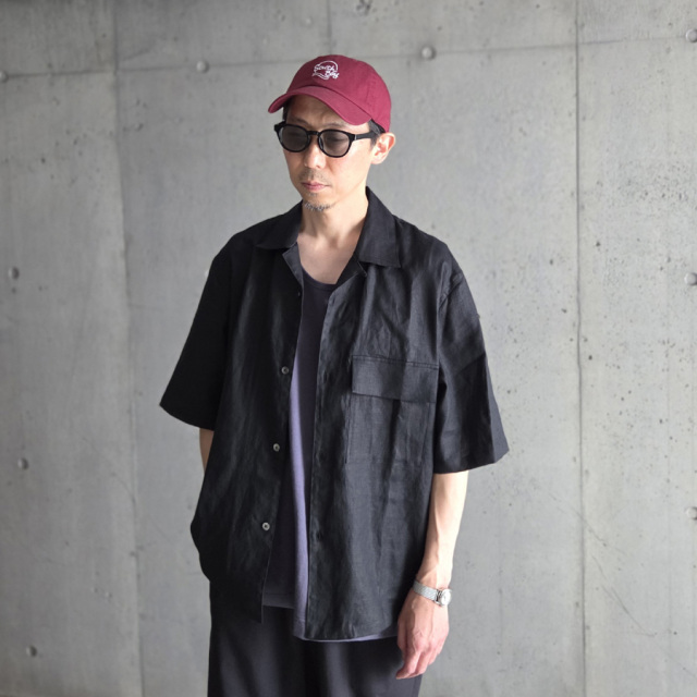 still by hand 通販,still by hand 東京取り扱い店舗,SH03252,French Linen Open Collar Shirts