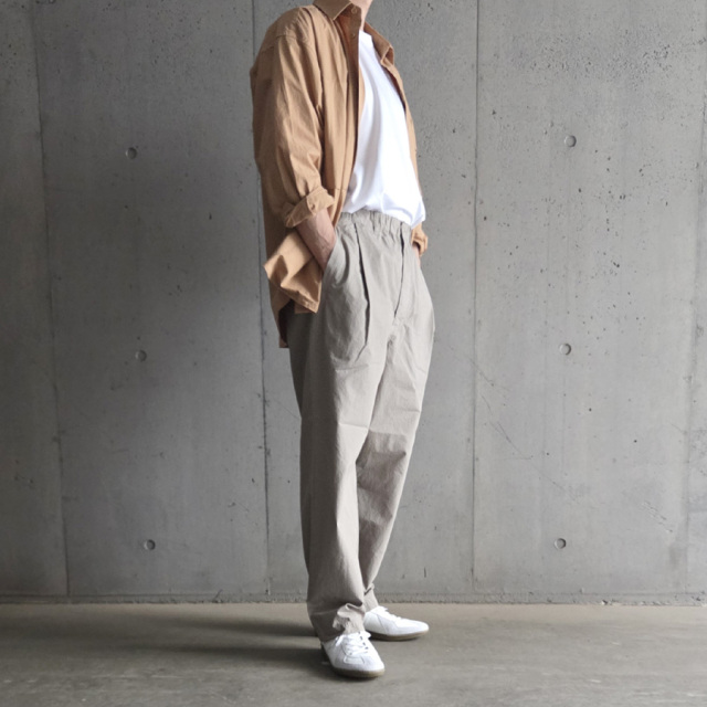 still by hand 通販,still by hand 東京取り扱い店舗,Garment-dye deep tuck pants,PT02253