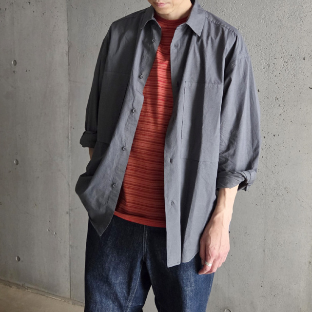 still by hand 通販,still by hand 東京取り扱い店舗,Garment-dye over shirt,SH01253