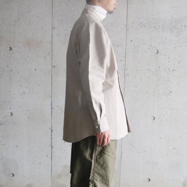 新品 SUNNY ELEMENT シャツ ササフラス ブラームス オアスロウ SUNNY ELEMENT (サニーエレメント) [Park Shirt] バンドカラーカラー