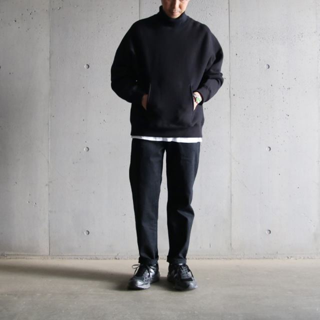 still by hand,スティルバイハンド,CS03223,ハイネックスウェットプルオーバー,HIGH NECK SADDLE RAGLAN SLEEVE PULLOVER