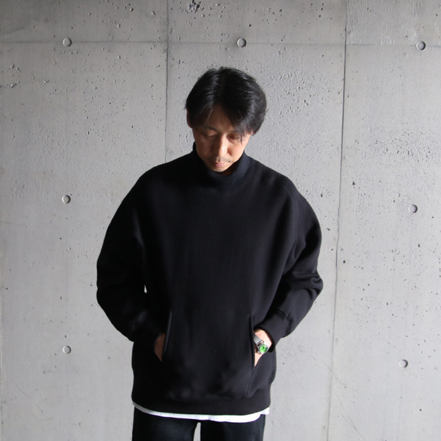 still by hand,スティルバイハンド,CS03223,ハイネックスウェットプルオーバー,HIGH NECK SADDLE RAGLAN SLEEVE PULLOVER