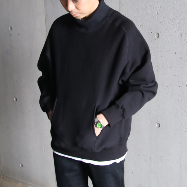 still by hand,スティルバイハンド,CS03223,ハイネックスウェットプルオーバー,HIGH NECK SADDLE RAGLAN SLEEVE PULLOVER