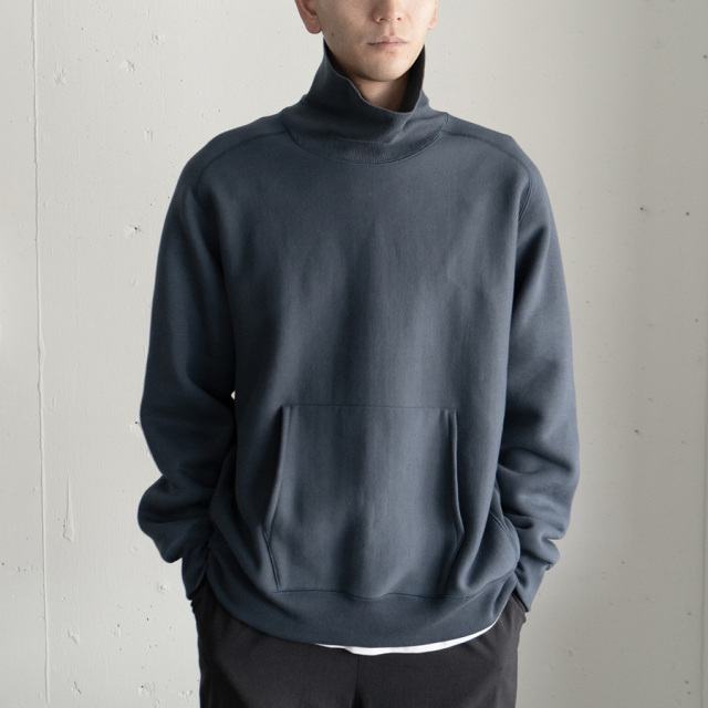 still by hand,スティルバイハンド,CS03223,ハイネックスウェットプルオーバー,HIGH NECK SADDLE RAGLAN SLEEVE PULLOVER