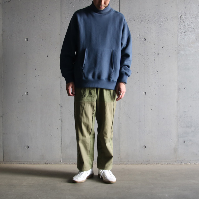 still by hand,スティルバイハンド,CS03223,ハイネックスウェットプルオーバー,HIGH NECK SADDLE RAGLAN SLEEVE PULLOVER