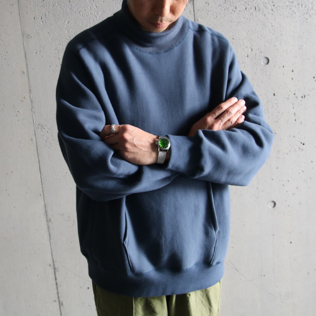 still by hand,スティルバイハンド,CS03223,ハイネックスウェットプルオーバー,HIGH NECK SADDLE RAGLAN SLEEVE PULLOVER