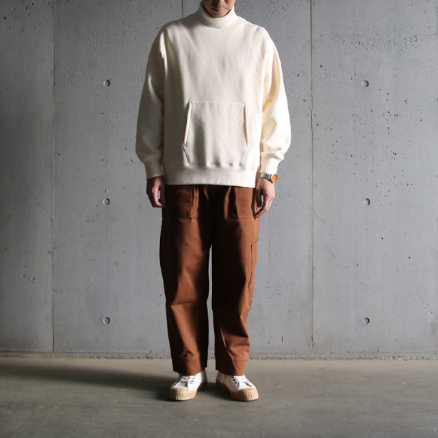 still by hand,スティルバイハンド,CS03223,ハイネックスウェットプルオーバー,HIGH NECK SADDLE RAGLAN SLEEVE PULLOVER