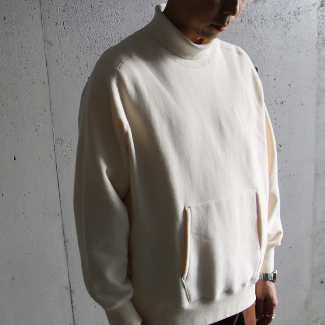 still by hand,スティルバイハンド,CS03223,ハイネックスウェットプルオーバー,HIGH NECK SADDLE RAGLAN SLEEVE PULLOVER