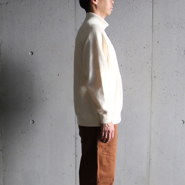 still by hand,スティルバイハンド,CS03223,ハイネックスウェットプルオーバー,HIGH NECK SADDLE RAGLAN SLEEVE PULLOVER