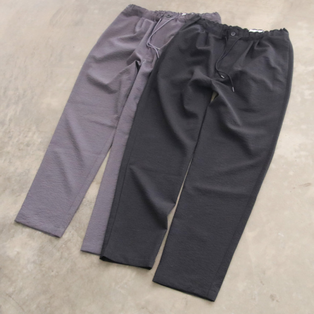 still by hand,スティルバイハンド,PT07232,ポリエステ シアサッカー テーパードパンツ