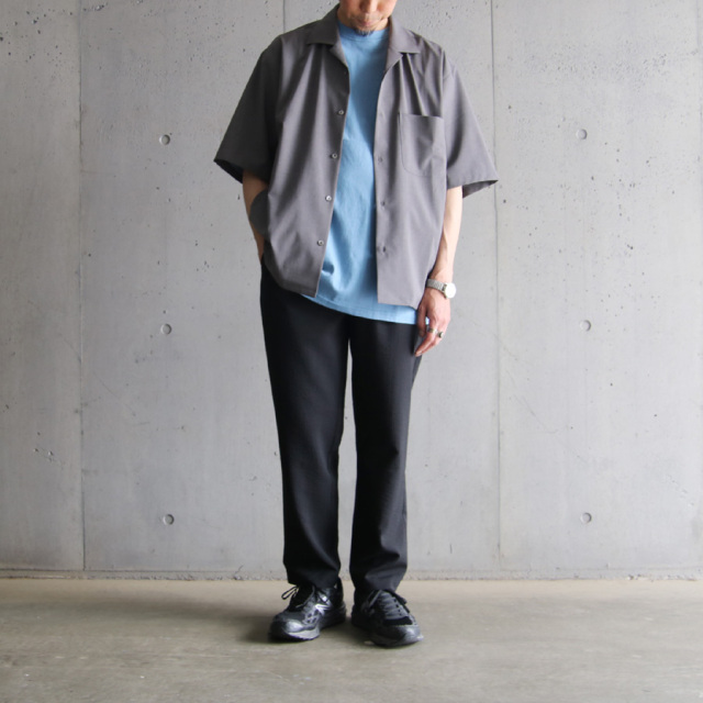 still by hand,スティルバイハンド,PT07232,ポリエステ シアサッカー テーパードパンツ