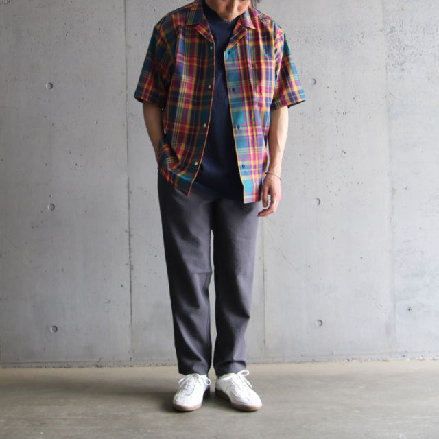 still by hand,スティルバイハンド,PT07232,ポリエステ シアサッカー テーパードパンツ