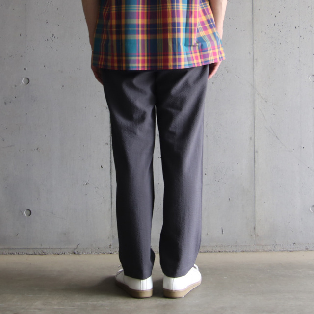 still by hand,スティルバイハンド,PT07232,ポリエステ シアサッカー テーパードパンツ