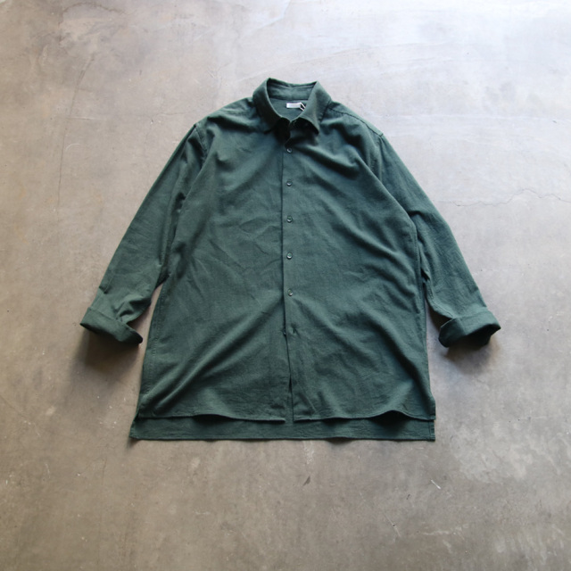 SEEALL (シーオール) [ ESSENTIAL B SHIRTS ] ロングシャツ (FOREST)