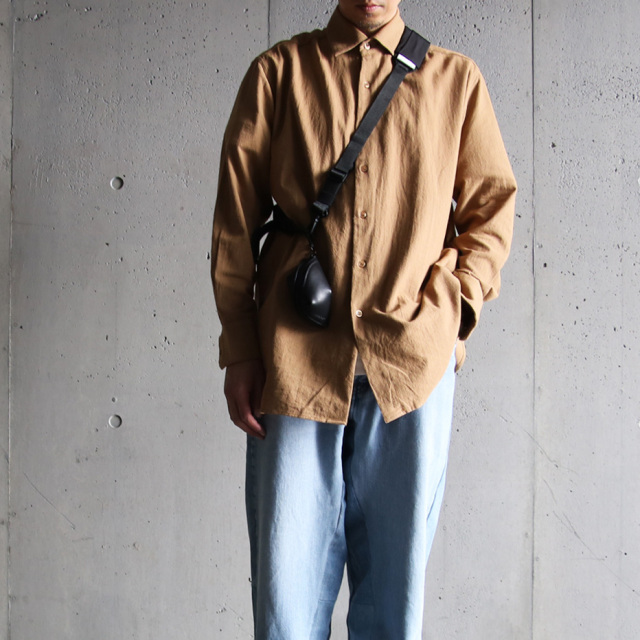 SEEALL (シーオール) [ ESSENTIAL B SHIRTS ] ロングシャツ (TOBACCO)