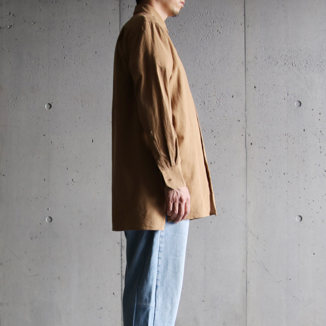 SEEALL (シーオール) [ ESSENTIAL B SHIRTS ] ロングシャツ (TOBACCO)