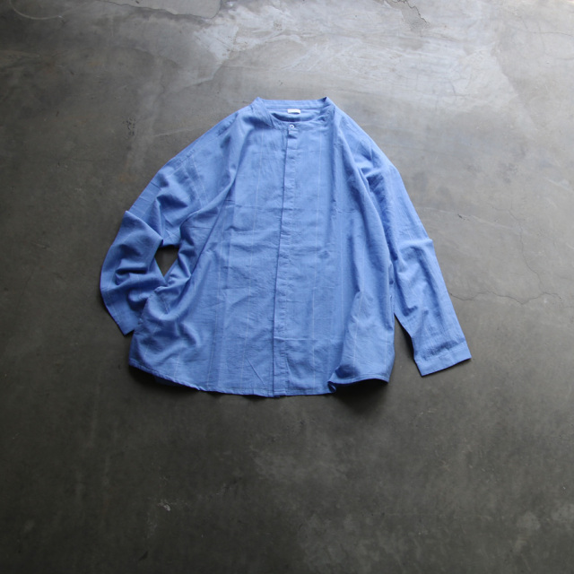 seeall,シーオール,シャツ,バンドカラーシャツ,extra over band collar shirts