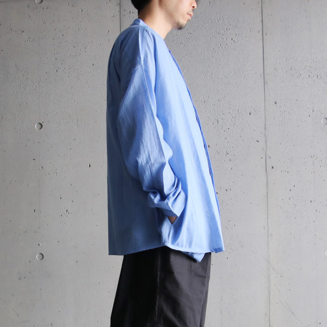 seeall,シーオール,シャツ,バンドカラーシャツ,extra over band collar shirts