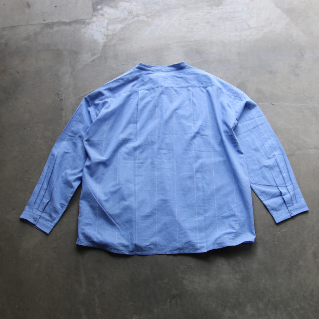 seeall,シーオール,シャツ,バンドカラーシャツ,extra over band collar shirts