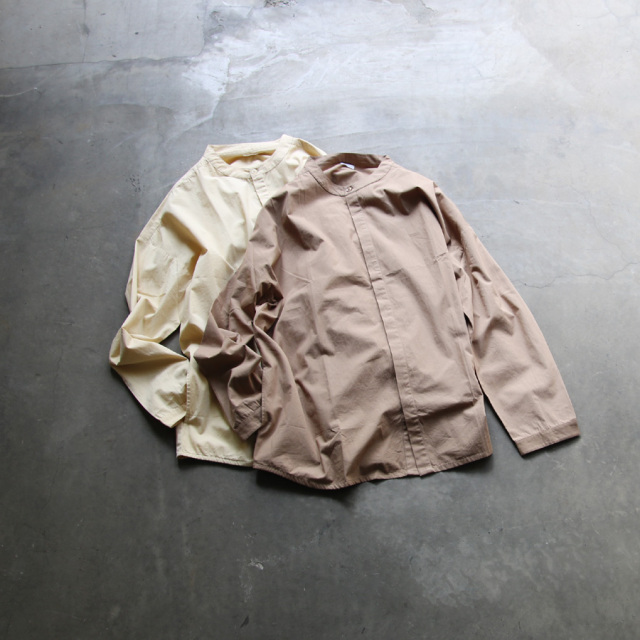 seeall,シーオール,シャツ,バンドカラーシャツ,extra over band collar shirts