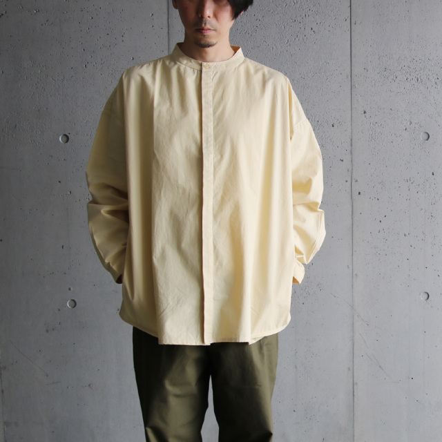 seeall,シーオール,シャツ,バンドカラーシャツ,extra over band collar shirts
