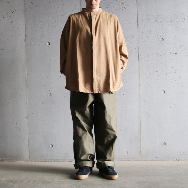 seeall,シーオール,OVERSIZED BAND COLLAR SHIRTS