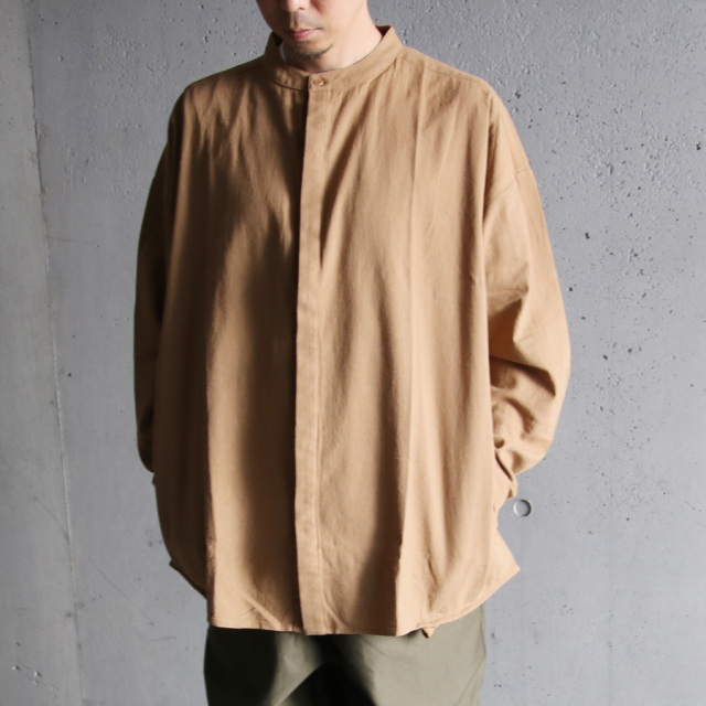 seeall,シーオール,OVERSIZED BAND COLLAR SHIRTS