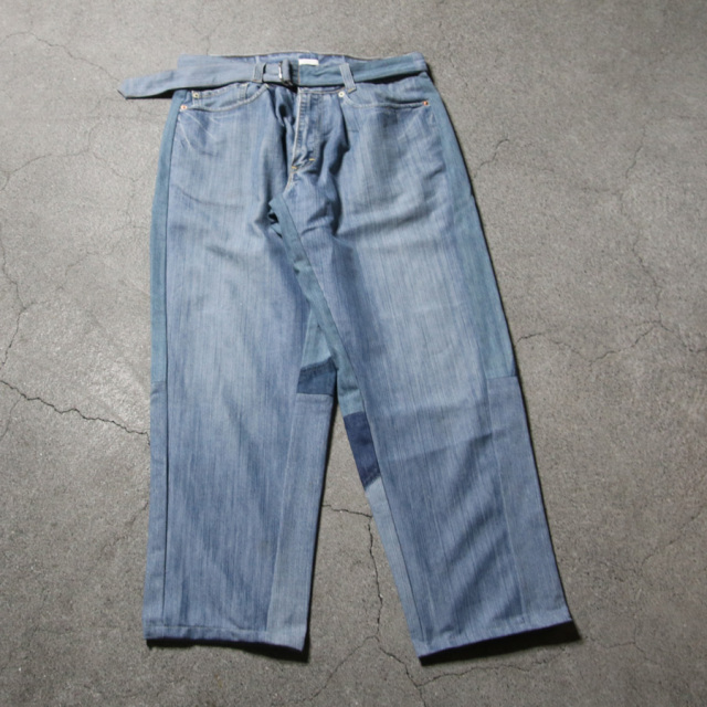 No.365【MA-1 custom】再構築 リメイク ワイド デニム 軍パン SEEALL (シーオール) [RECONSTRUCTED BUGGY DENIM] リメイク