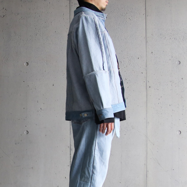 seeall,シーオール,RECONSTRUCTED INSIDE OUT DENIM JACKET,リメイクデニムジャケット